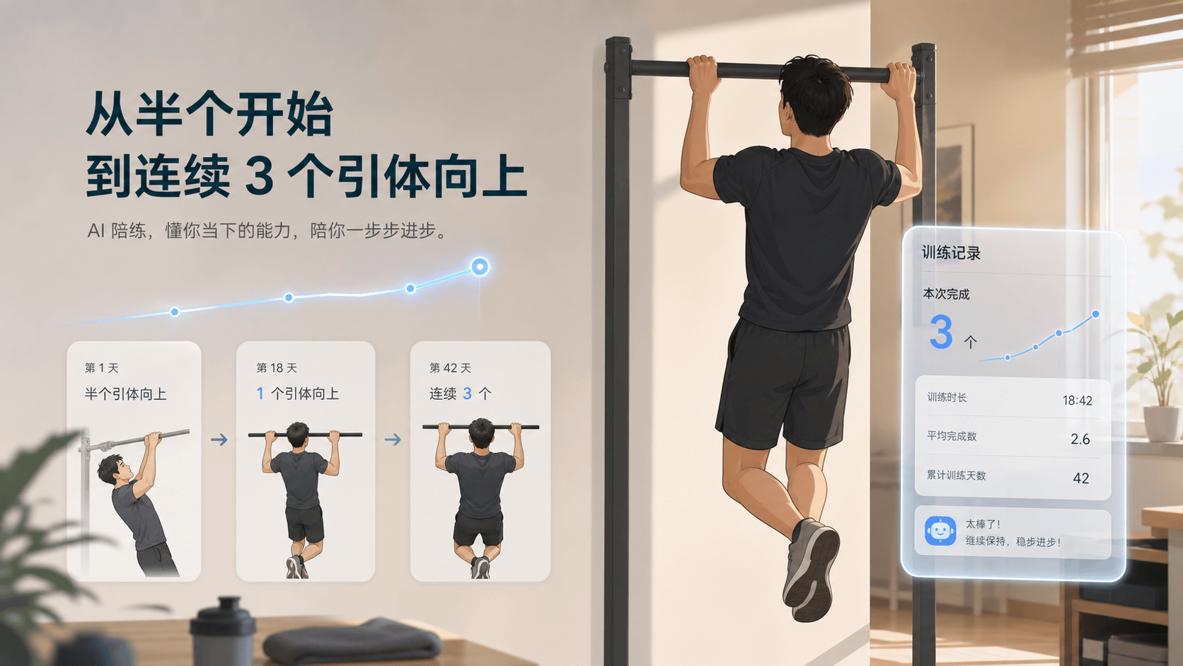 从半个引体向上开始：一个壶天梦工厂 AI 陪练案例